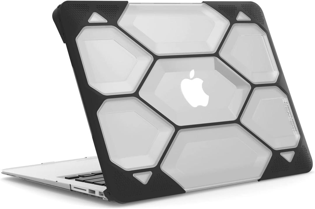 IBENZER Compatible MacBook Air 13 Inch Case A1466 A1369, Heavy Duty Protective Hard Shell Case Cover for Apple Mac Air 13 Old Version 2017 2016 2015 2014 2013 2012 2011 2010, Clear, HA13CYCL