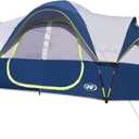 UNP Camping Tent 10-Person-Family Tents, Parties, Music Festival Tent, Big, Easy Up, 5 Large Mesh Windows, Double Layer, 2 Room, Waterproof, Weather Resistant, 18ft x 9ft x78in