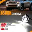 4.7 LED Fog Light Compatible with Tacoma 2005-2011,2004-2006 Solara,2008-2015 Sequoia,2007-2013 Tundra,80W 6500K Waterproof Plug&Play Driving Fog Light Replacement Assembly Kit