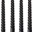 8 Inch Taper Spiral Candle Set of 4 Tapered Candles, 5 hrs,Smokeless,Home Dinner, Party, Wedding, Halloween, Christmas (4, Black, 20cm)