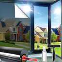 Window Privacy Film One Way Daytime Privacy Static Cling Sun Blocking Anti UV Reflective Window Tint for Home and Office, Tinted Grey, 35.4 inch X 157.4 inch