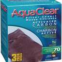AquaClear 70 Activated Carbon Inserts, Aquarium Filter Replacement Media, 3-Pack, A1386 , White