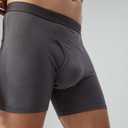 Natural Feelings Boxer Briefs Mens Underwear Men Pack Soft Cotton Open Fly Underwear (Gray, M)