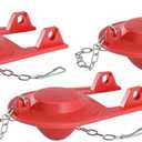 Korky Korky-2001TP 2001TP Universal Toilet Tank Flapper (3 Pack) -Easy to Install-Long Lasting All Rubber Seal-Made in USA, Red, 3 Count