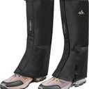 Unigear Leg Gaiters, 1000D Fabric Waterproof Boot Gaiters for Hiking Walking Climbing Hunting Skiing (Large, Black)