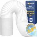 Portable Air Conditioner Hose. AC Exhaust Hose Vent with 5.9" Diameter, Anti-Clockwise Thread & Length up to 80". Portable AC Hose Compatible with LG, Delonghi and Many More.