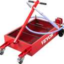 VEVOR Oil Drain Pan 18 Gallon Oil Drain Tank, 68L Low Profile Oil Drain Pan, Large Capacity Oil Change Pan, Foldable Hand, with Pump, Hose, Swivel Casters Wheels for Car, SUV, Trucks Oil Draining