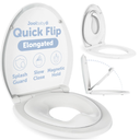 Jool Baby Quick Flip Toilet Seat with Built-in Potty & Splash Guard for Toddler Training, Slow Close (Elongated)