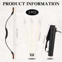 Silipull Wooden Bow and Arow Set 33 Inch Archery Set with Quiver Handmade