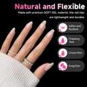 UNA GELLA 504Pcs Medium Pointed Almond Nail Tips, Pre-shape Almond Gel Nail Tips Half Matte Full Cover Acrylic Clear Press on Fake Nails Tips for Nail Extension Nail Art DIY Salon 12 Sizes