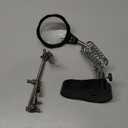 Helping Hands Magnifying Glass Soldering Station, LED Lighted 3.5X 12X Magnifier with Auxiliary Clips Alligator Clamp for Miniatures Projects,Model Making, Soldering