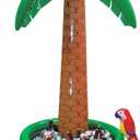 Inflatable 6 Foot Palm Tree Cooler, White, One Size
