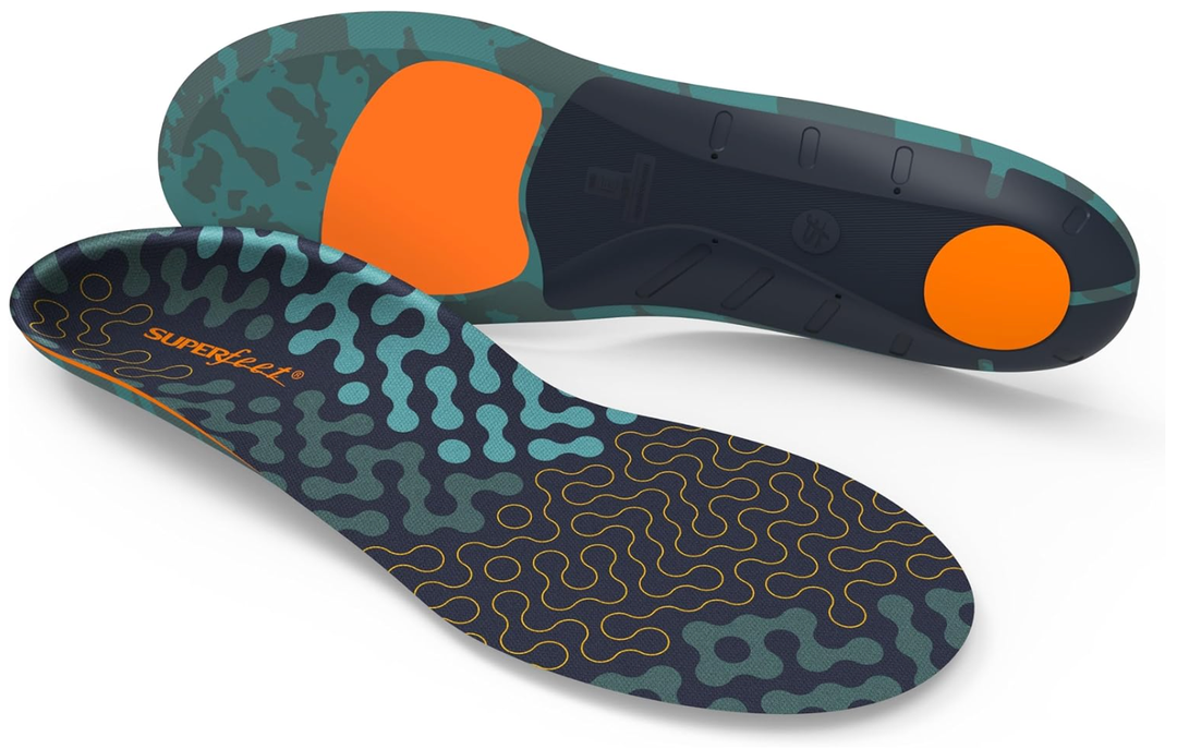 Superfeet Run Cushion High Arch Insoles for Runners with High Arch Support  9.511 Men / 10.512 Women