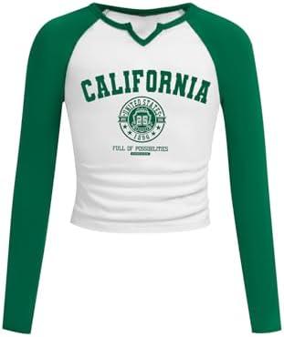 SOLY HUX Girl's Long Sleeve T Shirts Cute Graphic Tees Casual Teen Tops Preppy Back to School Clothes Size 11Years