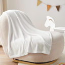 BEDELITE Baby Blankets for Boys and Girls 30" x 40", Soft Cozy Fuzzy Fleece Blanket for Kids Infant Newborn, Warm and Breathable Toddler Blanket for Crib Stroller Bed Travel, White
