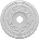 Ekena Millwork CMP22BA Baltimore Thermoformed PVC Ceiling Medallion (Fits Canopies up to 7 3/4"), 22"OD x 3 1/2"ID x 1"P (Unfinished)