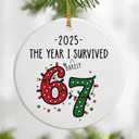 Six Seven Christmas Ornament, 67 Meme Ornament, Six Seven Ornaments, Funny Christmas Ornaments 2025, Teen Gen Alpha Xmas Gift, 67 Meme Gift, Stocking Stuffers for Teens, Funny Teacher Gifts 2025