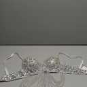 Seawhisper Tribal Glitter Sparkle Rhinestone Belly Dance Beaded Sequined Bra Top for Rave Cabaret Party Size 34/75 Silver)