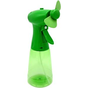 Portable Misting Fan, Battery Powered, Compact Cooling Fan for Home, Office and Outdoors (Green)