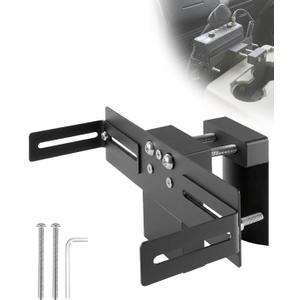 Upgrade Adjustable CB Radio Bracket Cup Holder Mount for Truck & SUV, Heavy Duty Truck Communication Mount Fit for Ham CB Pro Satellite Radio & All Universal 2 Hole Fit AMPS Pattern Mounting Device