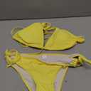 American Trends Women's String Two Piece Halter Top Triangle Bikini Set with Tie Side Bottom Sexy Swimsuit Bathing Suits, S