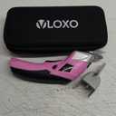 VLOXO Cordless Electric Scissors with 2 Blades Rechargeable Powerful Shears Cutting Tool for Fabric Cardboard Carpet Leather Felt with Charger & Storage Box-Pink