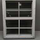 2 Pack Shed Windows, 18'' x 23'' Household Windows with Tempered Glass and Fiberglass Screen for Shed, Flush Mount Sliding Window for Chicken Coop, Playhouse, Garage, White