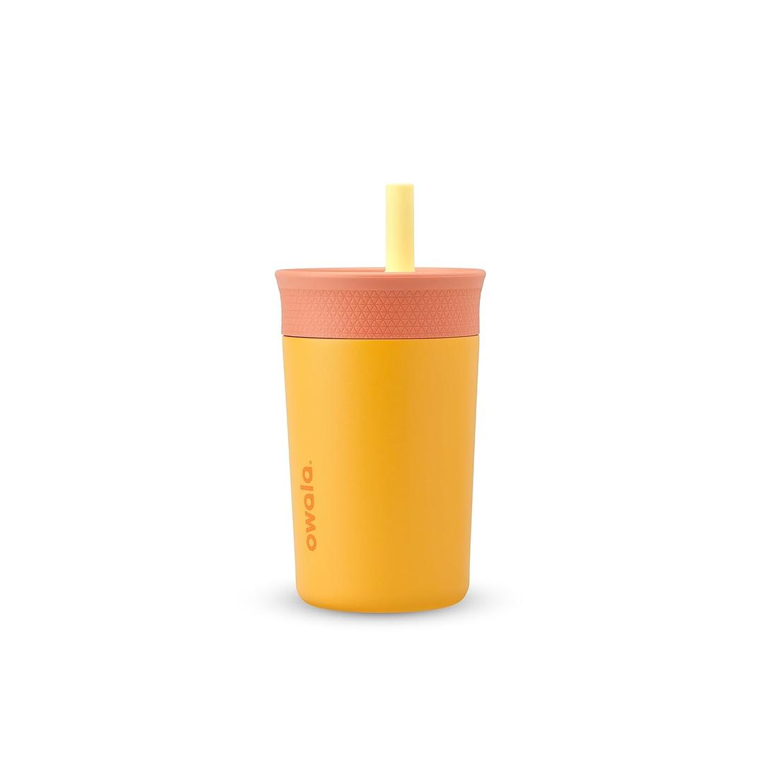 Owala Kids Insulation Stainless Steel Tumbler with Spill Resistant Flexible Straw, Easy to Clean, Kids Water Bottle, Great for Travel, Dishwasher Safe, 12 Oz, Peach and Yellow (Picnic) Owala Kids Insulation Stainless Steel Tumbler with Spill Resistant Flexible Straw, Easy to Clean, Kids Water Bottle, Great for Travel, Dishwasher Safe, 12 Oz, Peach and Yellow (Picnic)