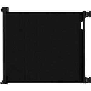 Retractable Baby Gate for Stairs – 33” Height, Expands up to 55” Width – Safety Gate for Infants, Toddlers, Dogs & Pets – Easy Install, Secure Closure, Black Mesh Design for Indoor & Outdoor Use