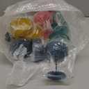 Ciaell 12PCS Plastic Ribbed Martini Glasses - 10 Oz Colored Disposable Coupe Glasses with Stem - Heavy Duty Margarita Cups for Bars, Cocktails, Whiskey, Parties & Wedding