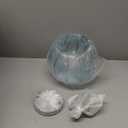 Blue Glass Pendant Light, Single Large 9.8-Inch Globe Shade Hanging Chandelier, Hand Blown Glass Ball Pendant Light Fixtures for Kitchen Island, Staircase, Dining Room, Living Room, Bedroom