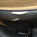 VECELO Armless Office, Computer, Desk Chair with Wheels, Wood Grain, Black