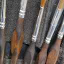 Nicpro 7pcs Kolinsky Sable Miniature Paint Brushes, Professional Fine Detail Paint Brushes with Cloth Roll, Round Point Artist Brush Set for Miniatures, Acrylic & Figures, Model, Watercolor Details