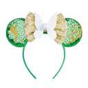 LYLIN Mouse Ears Headband, Princess Mouse Ears with Sparkly Bow for Women Girls, Green Mouse Ears Hair Accessories for Birthday Parties Cosplay Accessories Party Decorations (Butterfly)