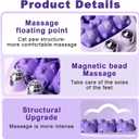 Portable Double Foot Massage Roller Three Massage Techniques & Dual Foot Acupressure Therapy, Relieves Plantar Fasciitis Pain,Tight Muscles Sore Feet, for Home Office Use (Purple)