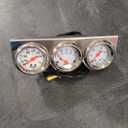 JDMSPEED 2 inch Triple Gauge Set - Oil Pressure, Water Temp, Volt Meter (Oil: 0-100 PSI, Water: 100-280F, Volt: 8-16V) - Fits GM, Ford, Mopar & More