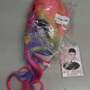 BERON Rainbow Ombre Wigs Long Wavy Wig for Women Colorful Ombre Curly Heat Resistant Synthetic Hair Wigs for Daily Use with Wig Cap