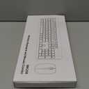 Wireless Keyboard and Mouse Combo, Full Size Silent Ergonomic Keyboard and Mouse, Long Battery Life, Optical Mouse, 2.4G Lag-Free Cordless Mice Keyboard for Computer, Mac, Laptop, PC, Windows(White)