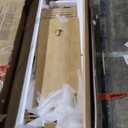 59" Fluted TV Stand, Curved Entertainment Center with Sliding Tambour Doors, Media Console Table for TV up to 75" for Living Room (Camel)