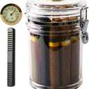 XIFEI Acrylic Humidor Jar with Humidifier and Hygrometer,humidor That can Hold About 18 Cigars (Clear)