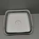 MontNorth Collapsible Wash Basin 9L, Foldable Dish Tub with Drain Plug, Portable Collapsible Dish Basin, Camping Sink for Washing Dishes, Laundry & Kitchen Use, Gray