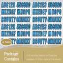 24 Sheets 3 Inch Boat Identification Stickers for Boat Engine Decor Blue Self Adhesive Vinyl Letters and Numbers Stickers