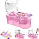 2025 Upgraded Paint Brush Cleaner Tool,Brush Rinser Cup Painting Running Water Circulation Art Supplies for Acrylic,Watercolor and Water Based Creative Gift for Adult Artist Beginners Kids (Blue)