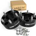 Customadeonly 5x120 Wheel Spacers for 2010-2024 Camaro,2014-2020 Impala, 2020-2024 Corvette C8, 2008-2019 CTS, 2020-2023 CT5 (2pcs 2" Thick, Black) 5x4.72 66.9mm Bore M14x1.5 Studs 50mm Thick