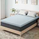 OhGeni 2 Inch King Memory Foam Mattress Topper Pad with Cover, Soft Bed Cover with Anti-Slip Base, Enhanced with Cooling GelPremium Comfort for Sleep & Back Pain Relief, Removable & Washable