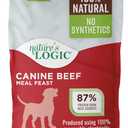 NATURE'S LOGIC Dry Dog Food - 100% Natural - No Synthetics - for All Ages, Sizes, Breeds - Free from Common Allergens, High Protein - Beef Meal Feast, 25lbs