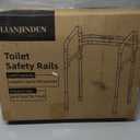 Toilet Safety Rails, Adjustable Toilet Frame for Elderly, Seniors, Handicap & Disabled, Foldable Handicap Toilet Handles Fit Any Toilets (300 LB) (Gray)