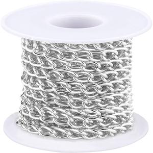 Silver Twisted Links Metal Chain Link for DIY Necklace Bracelet Jewelry Making