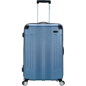Rockland London Hardside Expandable Spinner Wheel Luggage, Blue, Checked-Large 28-Inch