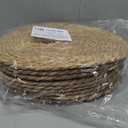 Round Woven Placemats 13 Inch Set of 10 - Boho Rattan Placemat Natural Water Hyacinth Placemats, Farmhouse Weave Place Mats, Rustic Braided Wicker Table Mats for Dining Table,Home,Wedding